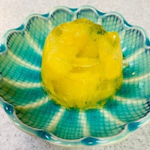 ミカンの缶詰で✨火も包丁も使わずレンジで簡単ゼリー